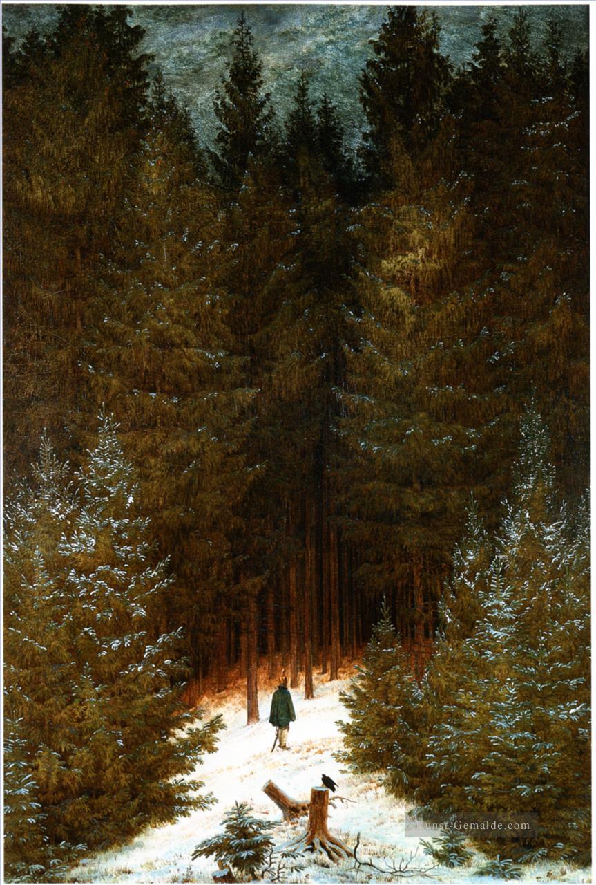Die Chasseaur Im Wald Romantische Landschaft Caspar David Friedrich Ölgemälde